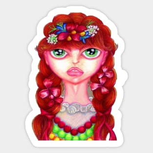 Girl Polish Dancer "Krakowianka" Sticker